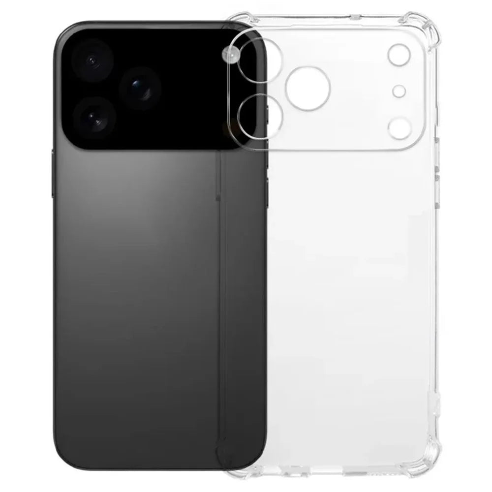 WANLONFENG For iPhone 17 Pro TPU Case  WL3 Series 1.5mm Phone Cover with 2Pcs Tempered Glass Films - Transparent - 2