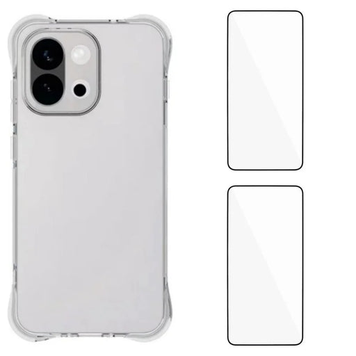 WANLONFENG For OnePlus 13s 5G TPU Case  WL2 Series 2.0mm Phone Cover with 2Pcs Tempered Glass Films - Transparent - 1
