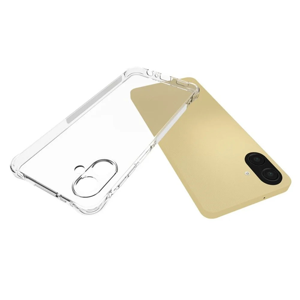 WANLONFENG For Samsung Galaxy A08 4G / A07 4G Case  WL Series 2.0mm TPU Phone Cover with Tempered Glass Film - Transparent - 4