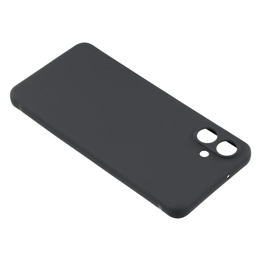 For Samsung Galaxy A06 4G Case Precise Cutouts Straight Edge TPU Shockproof Phone Cover - Black - 4