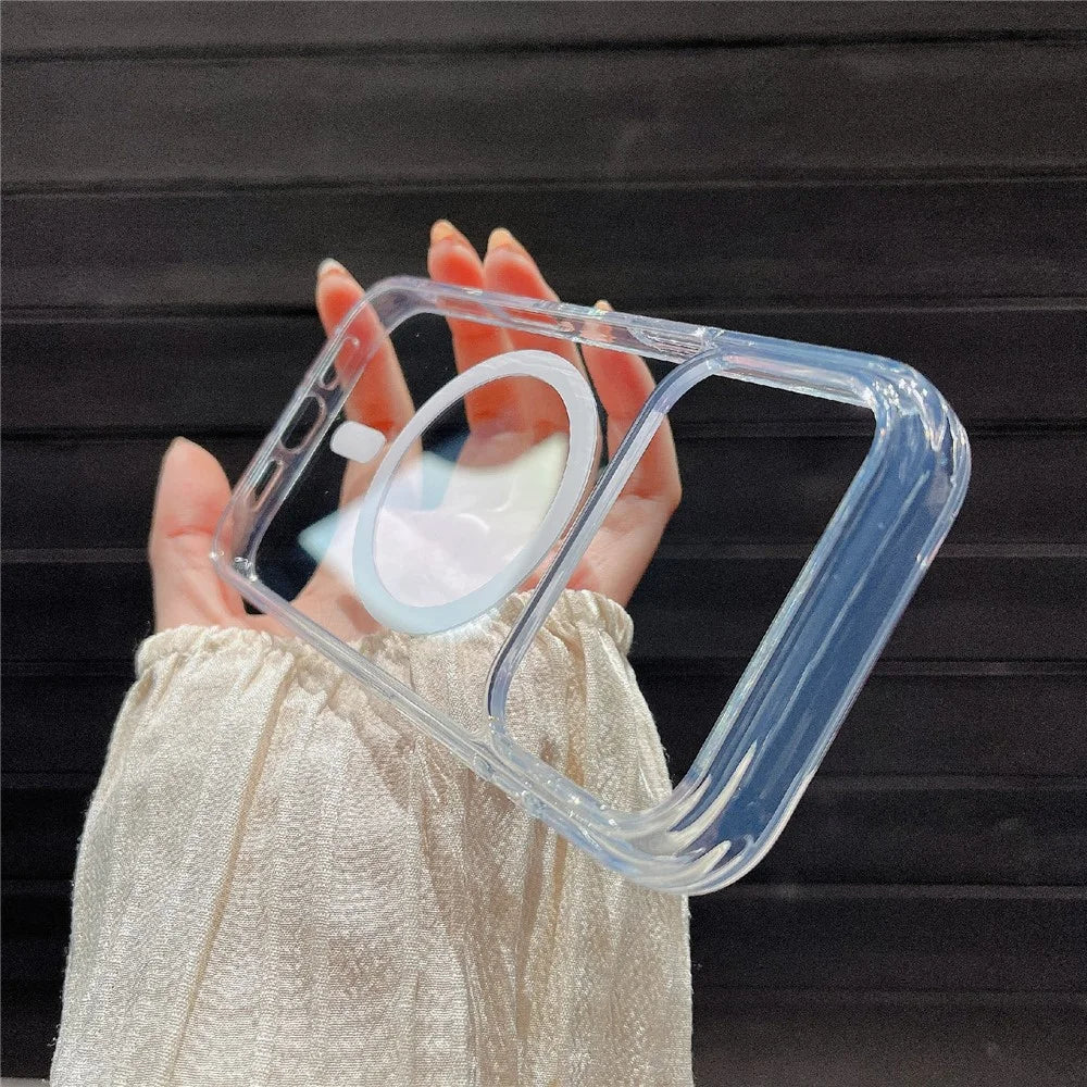 For iPhone 17 Pro Case Compatible with MagSafe TPU Acrylic 2.5mm Clear Phone Cover - 2