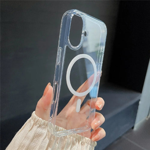 For iPhone 17 Case Compatible with MagSafe TPU Acrylic 2.5mm Clear Phone Cover - 1