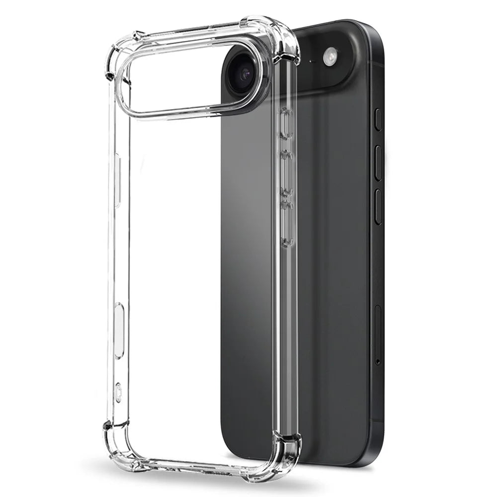 NORTHJO For iPhone Air Case Shockproof TPU Clear Phone Cover with Tempered Glass and Camera Lens Film - 2