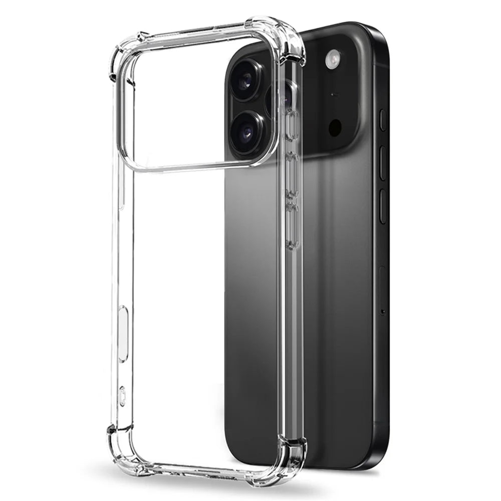 NORTHJO For iPhone 17 Pro Case Shockproof TPU Clear Phone Cover with Tempered Glass and Camera Lens Film - 2