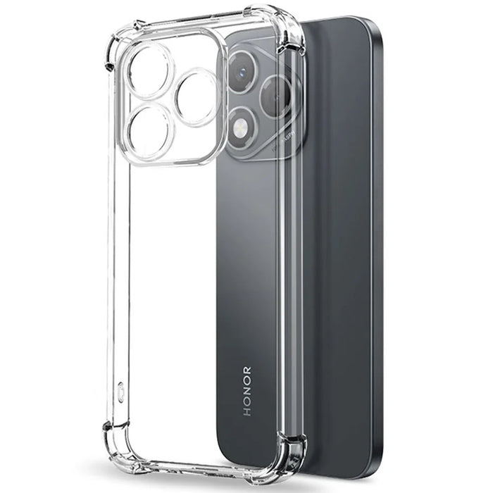NORTHJO For Honor 400 Lite 5G Case Four Corner Shockproof TPU Clear Phone Cover with Tempered Glass - 2