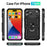 For iPhone 18 Pro / 17 Pro Case PC + TPU Phone Cover with Kickstand - Black - 7