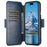 SUTENI Q-06 For iPhone 15 Pro Case Color Splicing Magnetic Detachable Leather Phone Cover - Blue - 2