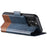 SUTENI Q-06 For iPhone 15 Pro Case Color Splicing Magnetic Detachable Leather Phone Cover - Blue - 3