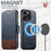 SUTENI Q-06 For iPhone 15 Pro Case Color Splicing Magnetic Detachable Leather Phone Cover - Blue - 7