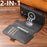 SUTENI Q-07 For iPhone 16 Pro Max Case Magnetic Color Splicing Cowhide Texture Leather Cover - Black - 6