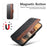 SUTENI Q-07 For iPhone 15 Pro Max Case Magnetic Color Splicing Cowhide Texture Leather Cover - Black - 4