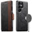SUTENI Q-07 For Samsung Galaxy S25 Ultra Case Magnetic Color Splicing Cowhide Texture Leather Cover - Black - 1