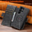 SUTENI Q-07 For Samsung Galaxy S25 Ultra Case Magnetic Color Splicing Cowhide Texture Leather Cover - Black - 7