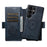 SUTENI Q-07 For Samsung Galaxy S23 Ultra Case Magnetic Color Splicing Cowhide Texture Leather Cover - Blue - 3