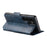 SUTENI Q-07 For Samsung Galaxy S23 Ultra Case Magnetic Color Splicing Cowhide Texture Leather Cover - Blue - 5