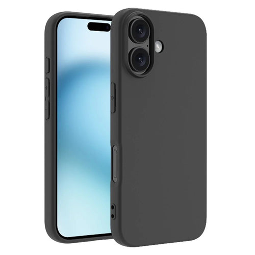 For iPhone 17 Case Soft Matte Back TPU Black Phone Cover , Large Cutout - 1