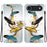 For iPhone Air Case Pattern Printing Anti-Drop Leather Flip Wallet Phone Cover with Lanyard - Golden Butterfly Feather - 1