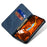 For vivo S30 5G Case Jeans Cloth Texture Anti-Scratch Leather Stand Phone Cover - Blue - 3