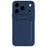 For iPhone 17 Pro Max Case Flexible TPU Phone Cover with Back Card Slot - Dark Blue - 1