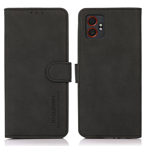KHAZNEH For Samsung Galaxy XCover7 Pro Case PU Leather Wallet Stand Phone Cover - Black - 1