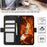 ABEEL For Samsung Galaxy XCover7 Pro Case PU Leather Folio Stand View RFID Blocking Phone Cover - Black - 5