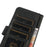 For Samsung Galaxy XCover7 Pro Case Cowhide Texture Leather Wallet Phone Cover with Stand - Black - 4