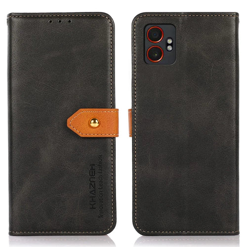 KHAZNEH For Samsung Galaxy XCover7 Pro Wallet Phone Case Stand Leather Flip Cover - Black - 1