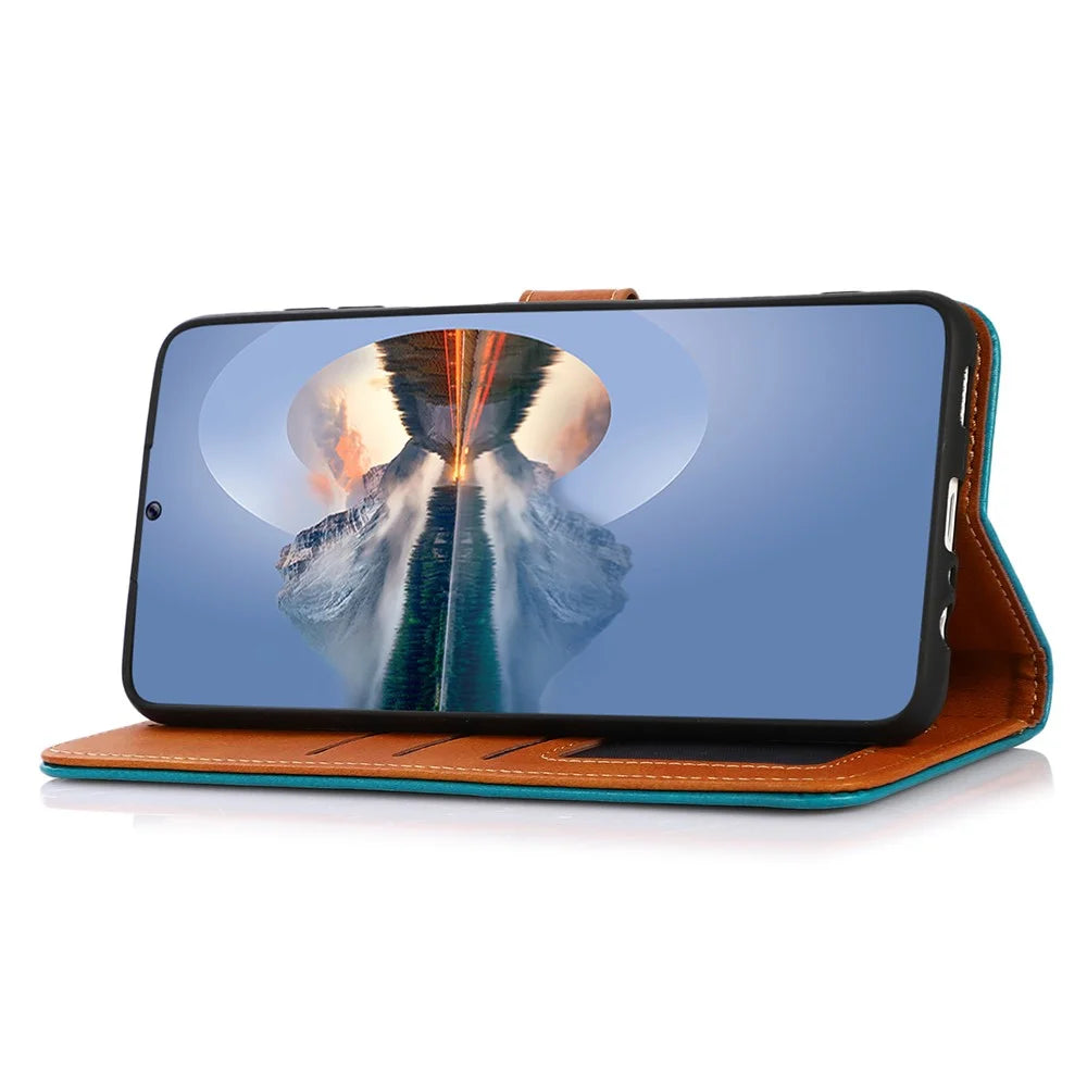 KHAZNEH For Samsung Galaxy XCover7 Pro Wallet Phone Case Stand Leather Flip Cover - Black - 3