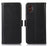For Samsung Galaxy XCover7 Pro Case RFID Blocking Genuine Cow Leather Wallet Phone Cover - Black - 1