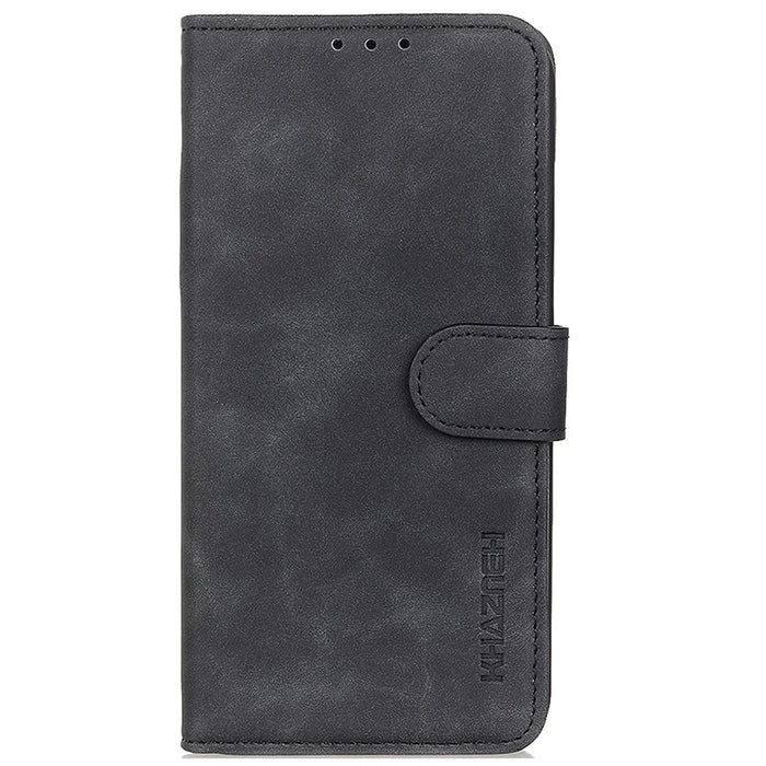 KHAZNEH For Samsung Galaxy XCover7 Pro Case PU Leather Retro Texture Phone Cover - Black - 7