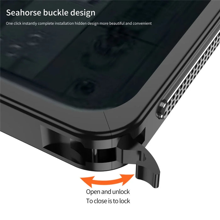 For Nothing Phone (3a) Pro  Bumper Cases Metal Frame Heat Dissipation Cover with Lens Protector - Black - 3