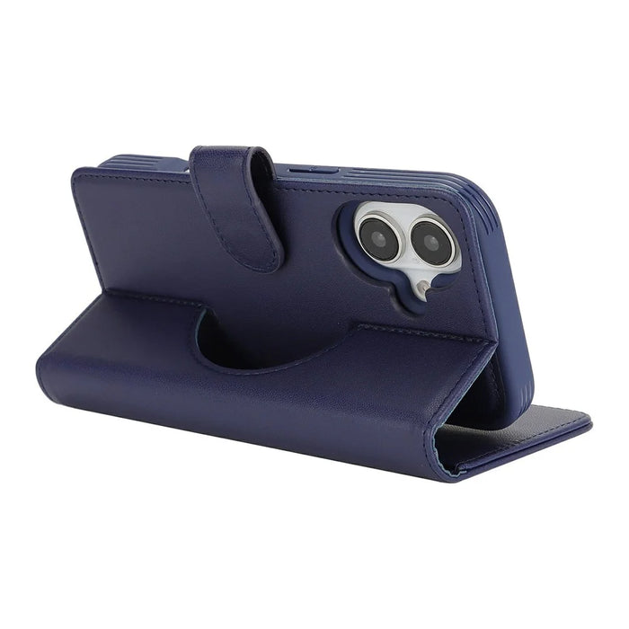 For iPhone 16 Wallet Case Compatible with MagSafe Anti-Drop Detachable PU Leather Phone Cover - 3