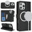 For iPhone 16 Pro Max Wallet Case Compatible with MagSafe Anti-Drop Detachable PU Leather Phone Cover - Black - 1