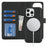 For iPhone 16 Pro Max Wallet Case Compatible with MagSafe Anti-Drop Detachable PU Leather Phone Cover - Black - 6