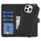 For iPhone 16 Pro Max Wallet Case Compatible with MagSafe Anti-Drop Detachable PU Leather Phone Cover - Black - 7