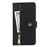 For iPhone 14 / 13 Stand Case PU Leather Phone Cover with Straps  /  Zipper Wallet  /  Multiple Card Slots - Black - 7
