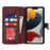For iPhone 13 Pro Max / 12 Pro Max Stand Case PU Leather Phone Cover with Straps  /  Zipper Wallet  /  Multiple Card Slots - Wine Red - 2