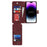 For iPhone 14 Pro Max Stand Case PU Leather Phone Cover with Straps  /  Zipper Wallet  /  Multiple Card Slots - Wine Red - 6