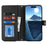 For iPhone 16 Stand Case PU Leather Phone Cover with Straps  /  Zipper Wallet  /  Multiple Card Slots - Black - 2