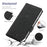 VILI K Series Stand Wallet Phone Cover for Google Pixel 7 5G, Double Magnetic Clasp PU Leather Shockproof Case - Black - 6