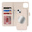For iPhone 15 Wallet Case Compatible with MagSafe Anti-Drop Detachable PU Leather Phone Cover - Beige - 5
