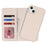 For iPhone 15 Wallet Case Compatible with MagSafe Anti-Drop Detachable PU Leather Phone Cover - Beige - 6