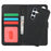 For Samsung Galaxy S24 Wallet Magnetic Case Anti-Drop Detachable PU Leather Phone Cover - Black - 7