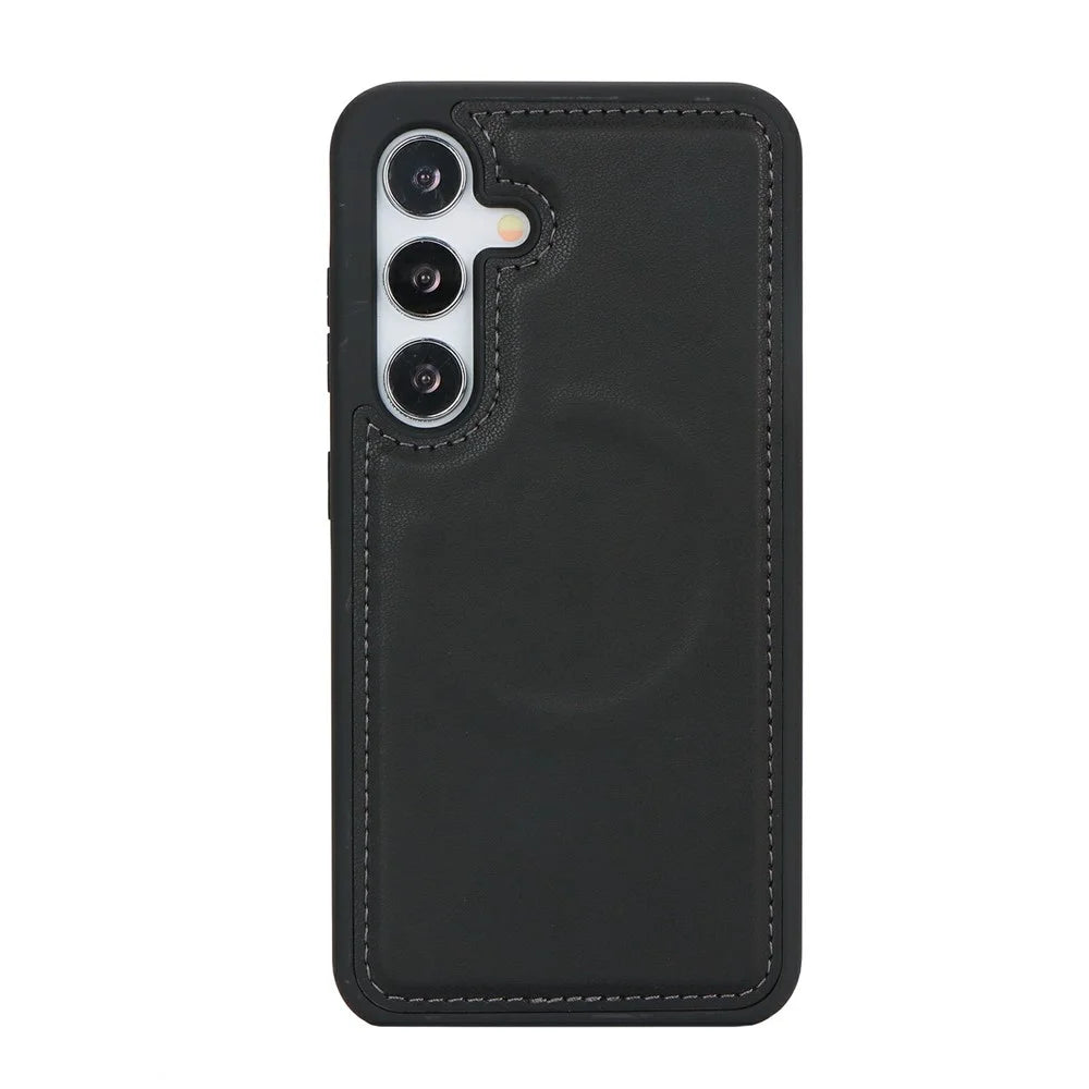 For Samsung Galaxy S24+ Wallet Magnetic Case Anti-Drop Detachable PU Leather Phone Cover - Black - 5