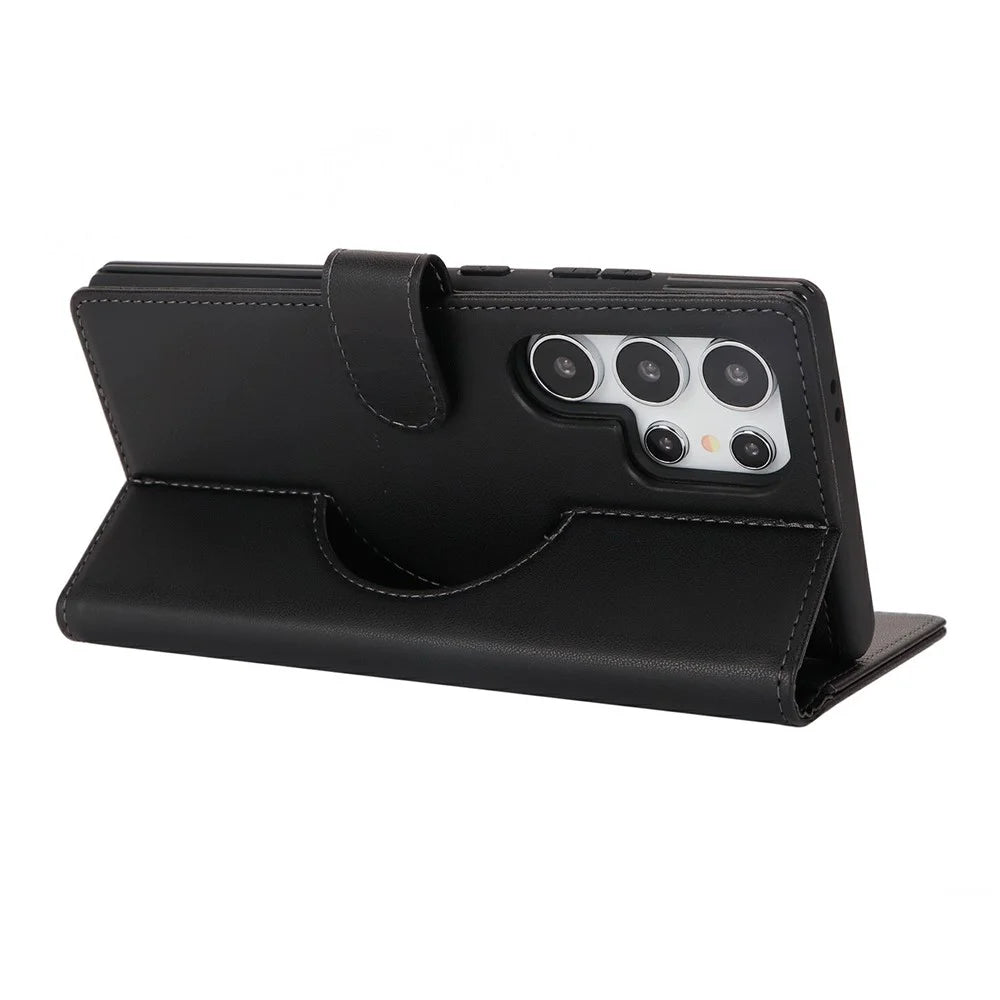 For Samsung Galaxy S24 Ultra Wallet Magnetic Case Anti-Drop Detachable PU Leather Phone Cover - Black - 4