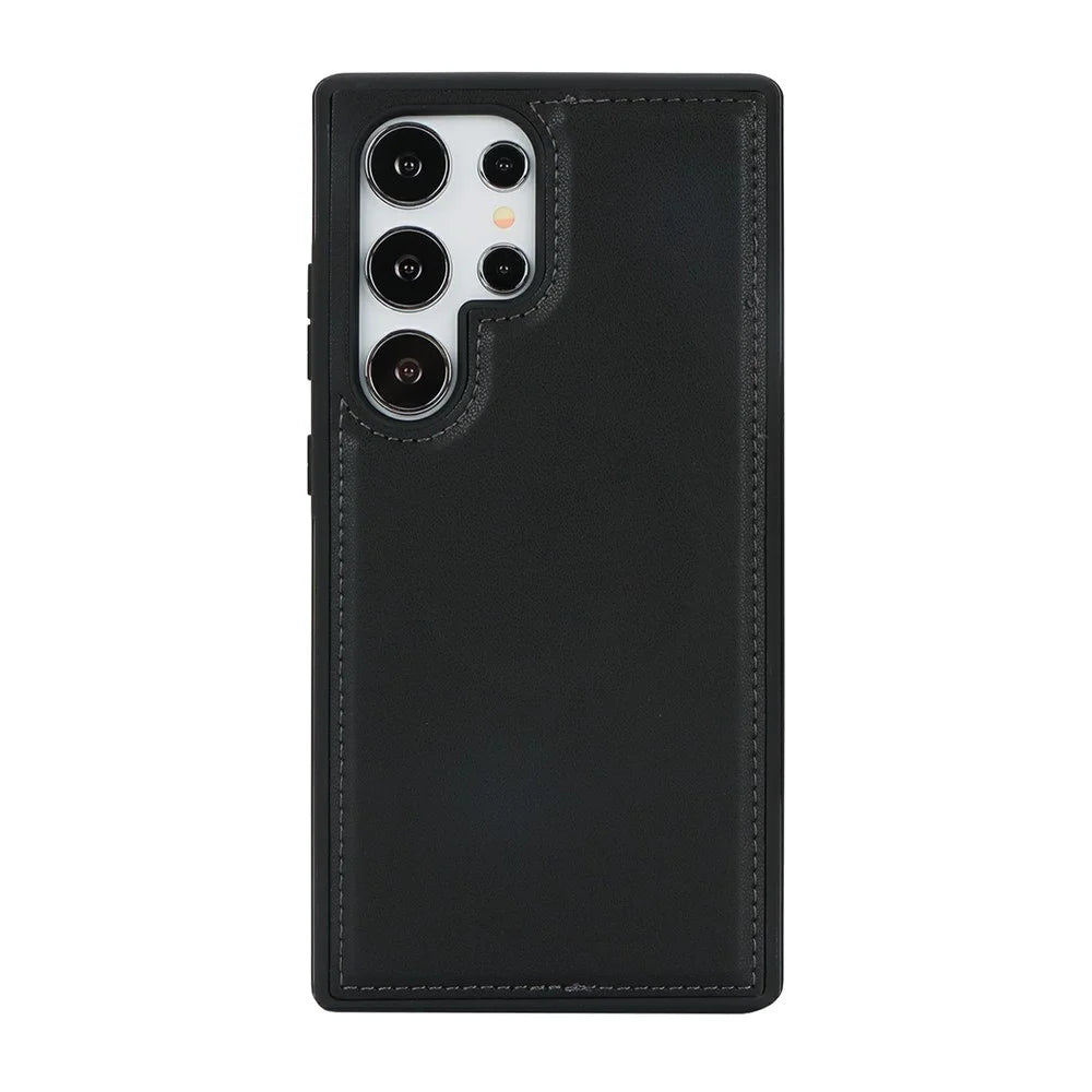For Samsung Galaxy S24 Ultra Wallet Magnetic Case Anti-Drop Detachable PU Leather Phone Cover - Black - 5