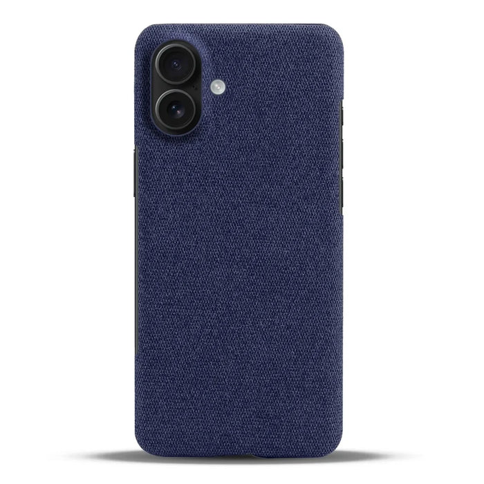 For iPhone 17 Phone Case Cloth Texture Anti-Scratch Protective PC Back Cover - Blue - 5
