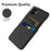 For iPhone 17 Case Cloth + Hard PC Phone Cover with Dual Card Slots - Black - 3