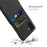 For iPhone 17 Case Cloth + Hard PC Phone Cover with Dual Card Slots - Black - 4