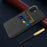 For iPhone 17 Case Cloth + Hard PC Phone Cover with Dual Card Slots - Black - 5